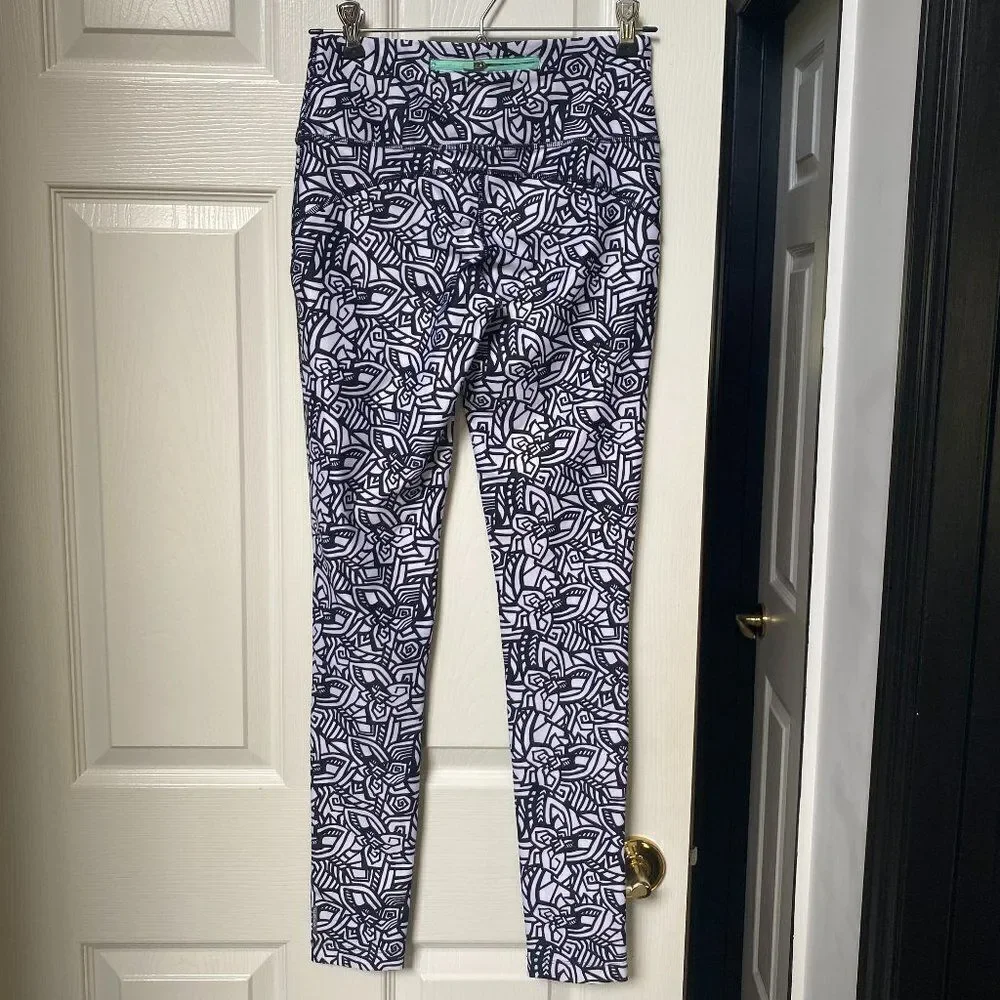 Mondetta Black and White Leggings, X-Small